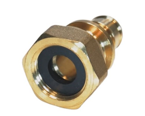 Штуцер латунный Hipex 16×½" с гайкой (QE)